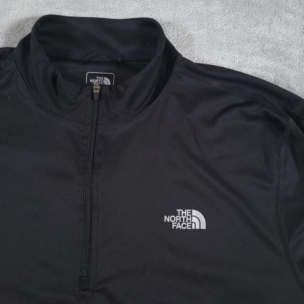 The North Face Shirt Mens Large Black VaporWick 1/4 Zip Base Layer Performance